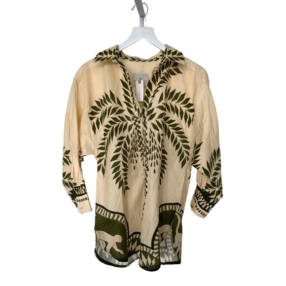 Eugenia Fernández Rihad Monkey Print Buttondown Blouse - Picture 5 of 7